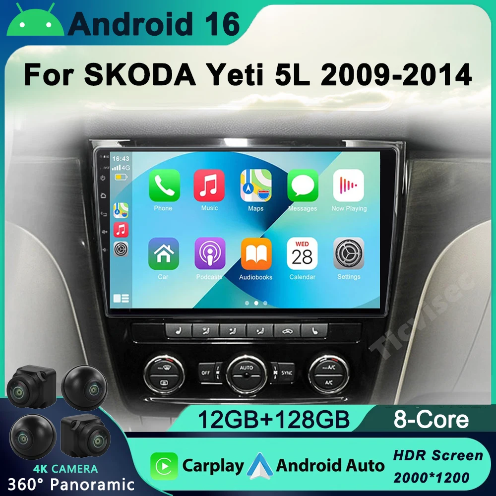 Android 16 Car Radio Android Auto Multimedia For SKODA Yeti 5L 2009- 2014 Carplay 4G+WiFi Head Unit 2din GPS autoradio
Android 16 Car Radio Android Auto Multimedia For SKODA Yeti 5L 2009- 2014 Carplay 4G+WiFi Head Unit 2din GPS autoradio