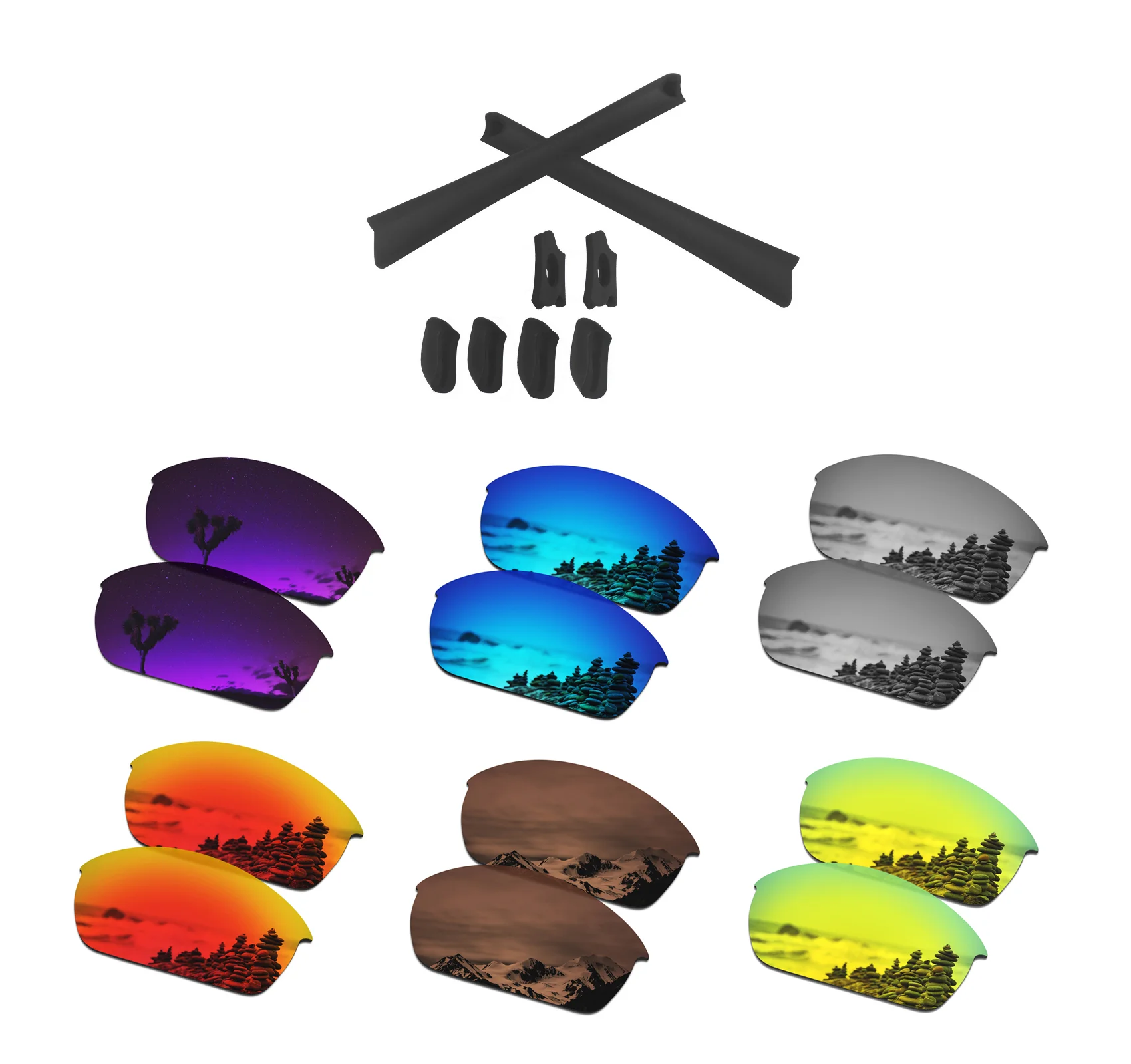 SmartVLT Polarized Lenses & Nose Pads - Earsocks Kits Replacement for Oakley Flak Jacket OO9008 63mm Sunglasses
SmartVLT Polarized Lenses & Nose Pads - Earsocks Kits Replacement for Oakley Flak Jacket OO9008 63mm Sunglasses