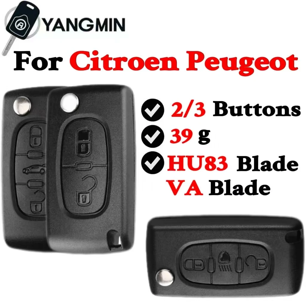YANGMIN Flip Remote Car Key Shell Case HU83 VA2 For Citroen C2 C3 C4 C5 C6 Xsara Berlingo For Peugeot 207 307 308 407 607 807
YANGMIN Flip Remote Car Key Shell Case HU83 VA2 For Citroen C2 C3 C4 C5 C6 Xsara Berlingo For Peugeot 207 307 308 407 607 807