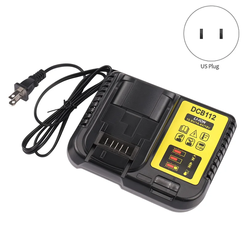 CABE-2X Dcb112 Li- Battery Charger For 10.8V 12V 14.4V 18V Dcb101 Dcb200 Dcb140 Dcb105 Dcb200 US Plug Black
CABE-2X Dcb112 Li- Battery Charger For 10.8V 12V 14.4V 18V Dcb101 Dcb200 Dcb140 Dcb105 Dcb200 US Plug Black