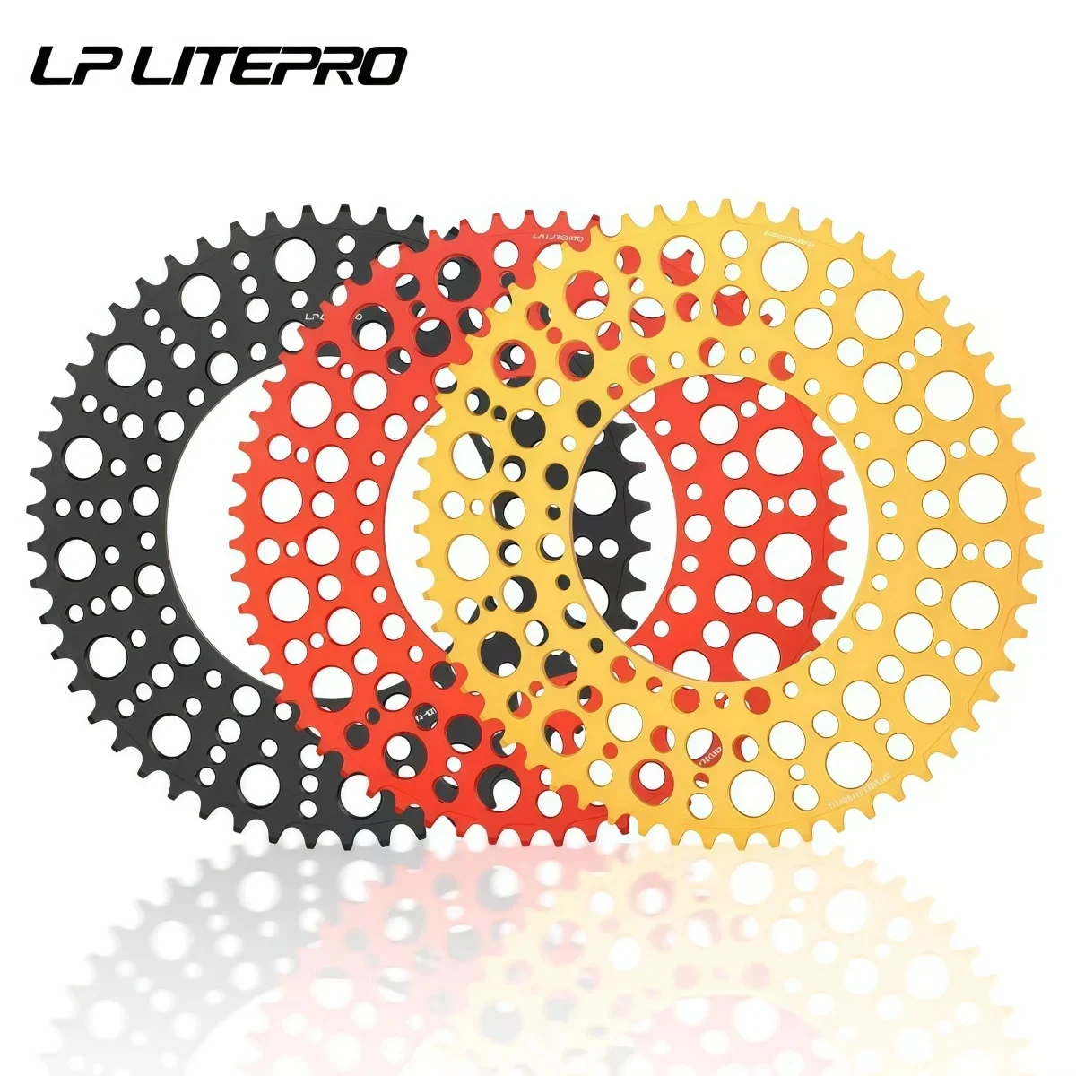 LITEPRO Aluminum CNC 130BCD Bicycle Chainring – 54T / 56T / 58T For Folding & Road Bike (Anodized Red Black Gold)
LITEPRO Aluminum CNC 130BCD Bicycle Chainring – 54T / 56T / 58T For Folding & Road Bike (Anodized Red Black Gold)