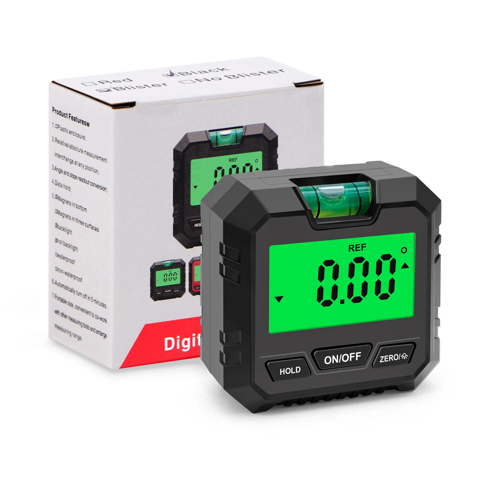 Digital angle gauge and electronic level three in one digital level/protractor/angle gauge magnetic level box, inclinometer
Digital angle gauge and electronic level three in one digital level/protractor/angle gauge magnetic level box, inclinometer