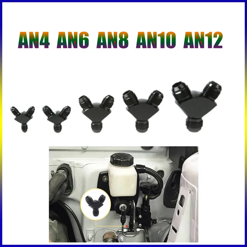 Universal AN4 AN6 AN8 AN10 AN12 Aluminum Alloy Y-shaped Seat Adapter Black Y-shaped Oil Tube Connector
Universal AN4 AN6 AN8 AN10 AN12 Aluminum Alloy Y-shaped Seat Adapter Black Y-shaped Oil Tube Connector