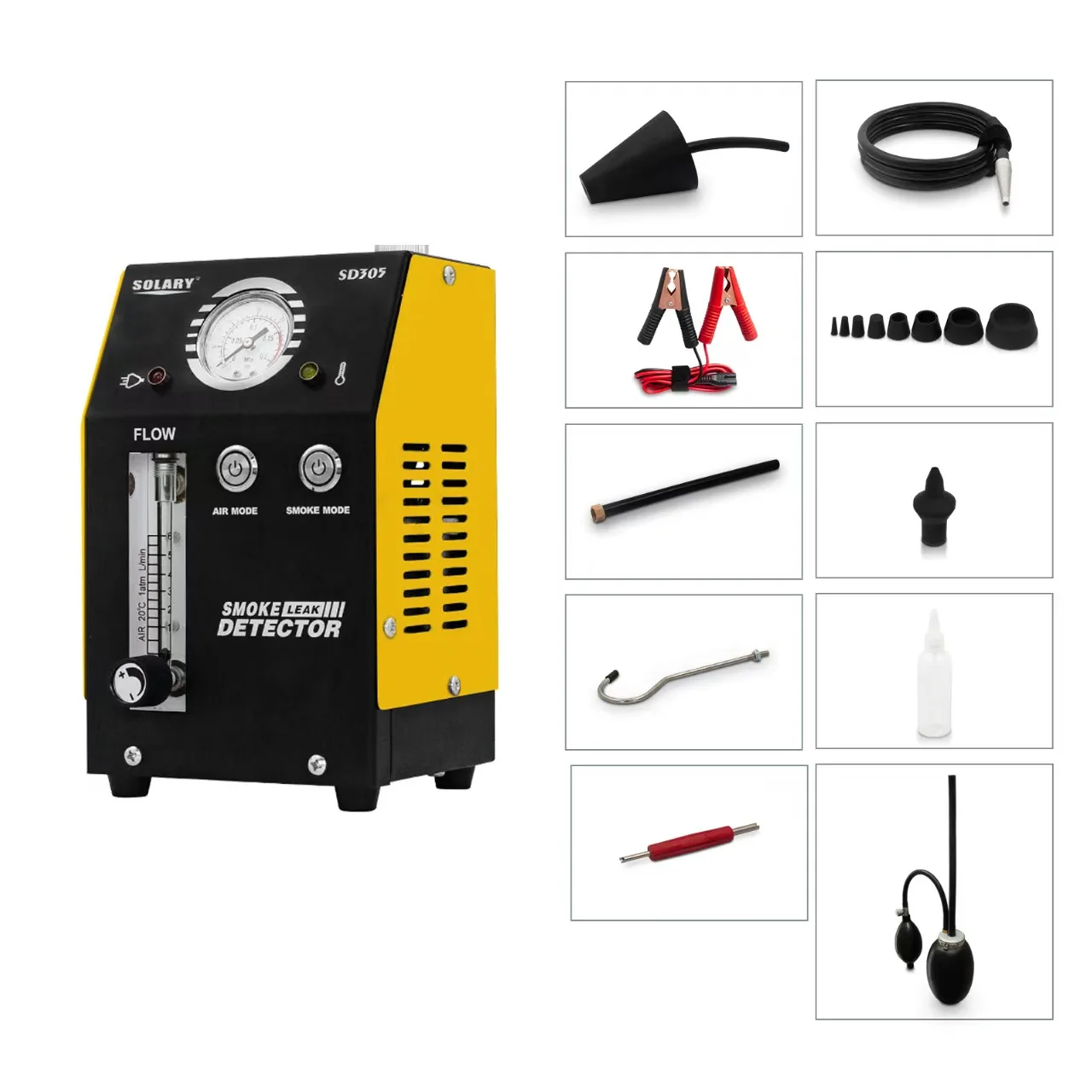 SD305 Портативный автомобильный детектор утечки дыма Высококачественная машина дыма двигателя с тестом утечки трубы для диагностики автомобиля 
SD305 Портативный автомобильный детектор утечки дыма Высококачественная машина дыма двигателя с тестом утечки трубы для диагностики автомобиля