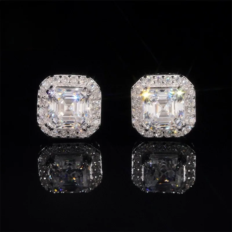 2.4cttw D Color Moissanite Asscher Cut Earrings Screw Back 925 Sterling Silver Plated White Gold Tower Earrings for Women Me
2.4cttw D Color Moissanite Asscher Cut Earrings Screw Back 925 Sterling Silver Plated White Gold Tower Earrings for Women Me