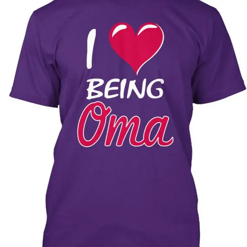 I Love Being Oma T Shirt Made in USA Size S to 5XL
I Love Being Oma T Shirt Made in USA Size S to 5XL