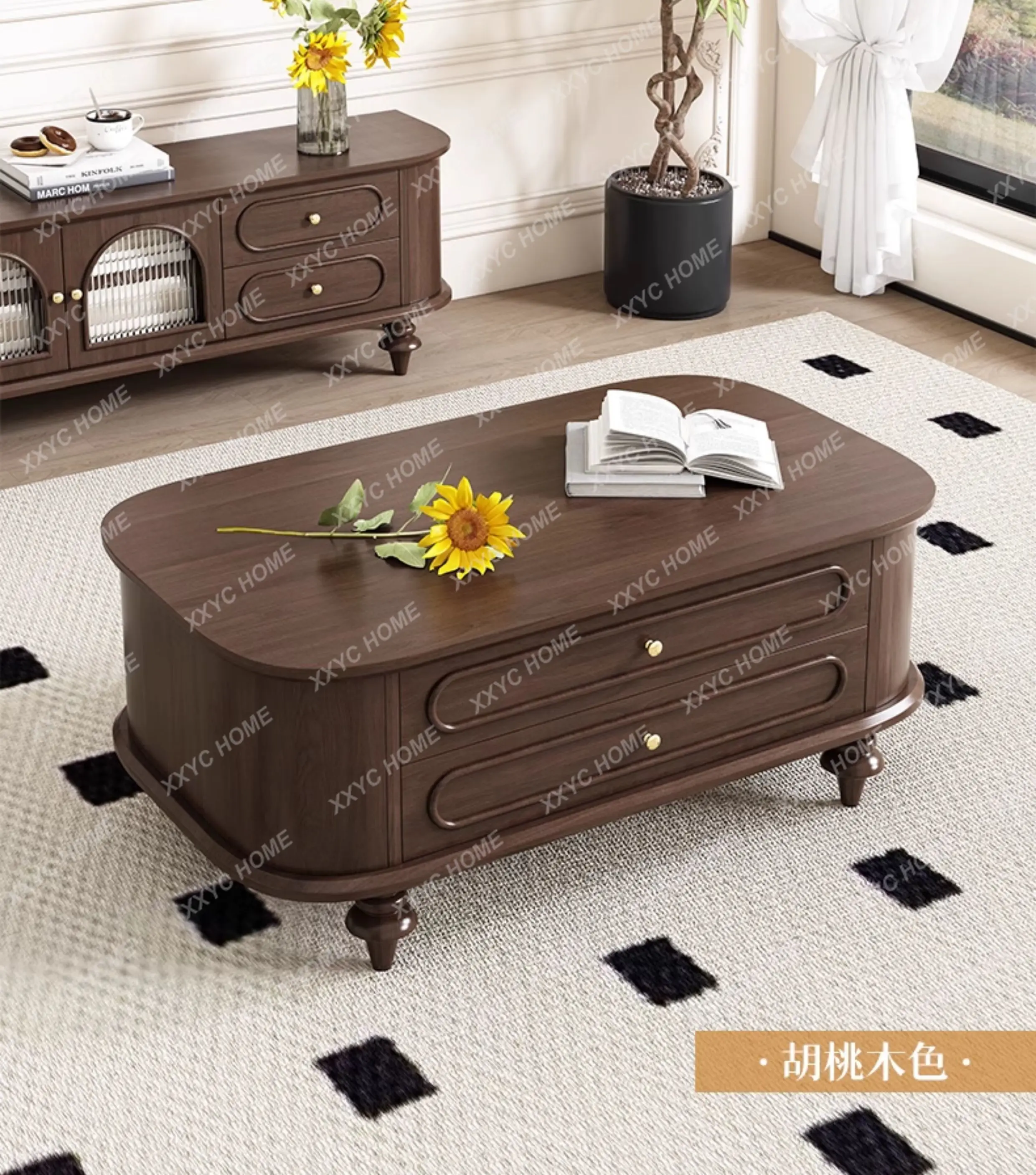 JJFrench журнальный столик из цельного дерева, средневековый легкий роскошный чайный столик, ящик для гостиной, чайный столик
JJFrench журнальный столик из цельного дерева, средневековый легкий роскошный чайный столик, ящик для гостиной, чайный столик