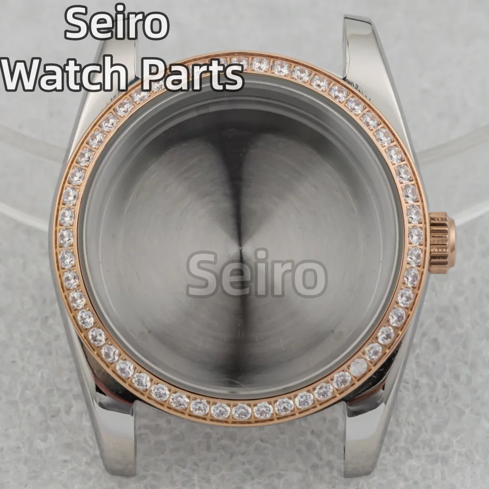 36mm Polish NH35 Watch Case Diamond Bezel Silver/Rose/Gold Sapphire Glass Waterproof Fit NH34/NH35/NH36 ETA2824 PT5000 Movement
36mm Polish NH35 Watch Case Diamond Bezel Silver/Rose/Gold Sapphire Glass Waterproof Fit NH34/NH35/NH36 ETA2824 PT5000 Movement