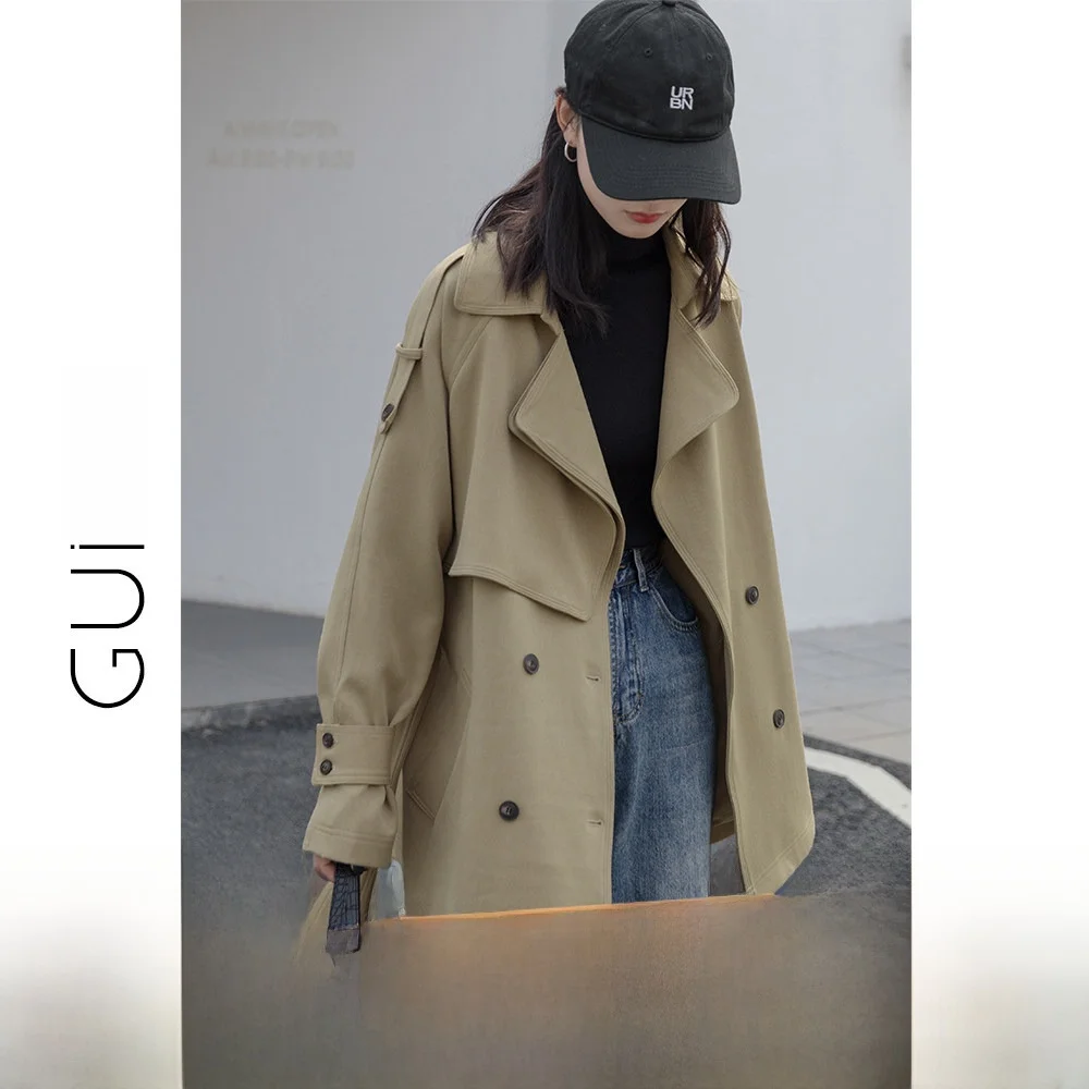 Женское двубортное пальто цвета хаки, весенняя новинка, свободный крой, верхняя одежда, корейский стиль, прямой крой, модный элемент, на пуговицах
Женское двубортное пальто цвета хаки, весенняя новинка, свободный крой, верхняя одежда, корейский стиль, прямой крой, модный элемент, на пуговицах