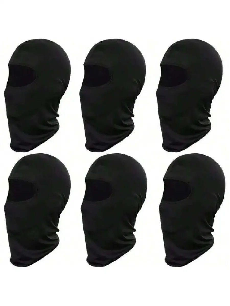 6pcs Black Polyester Balaclava Full Face Mask Windproof UV Protection Outdoor Sports
6pcs Black Polyester Balaclava Full Face Mask Windproof UV Protection Outdoor Sports