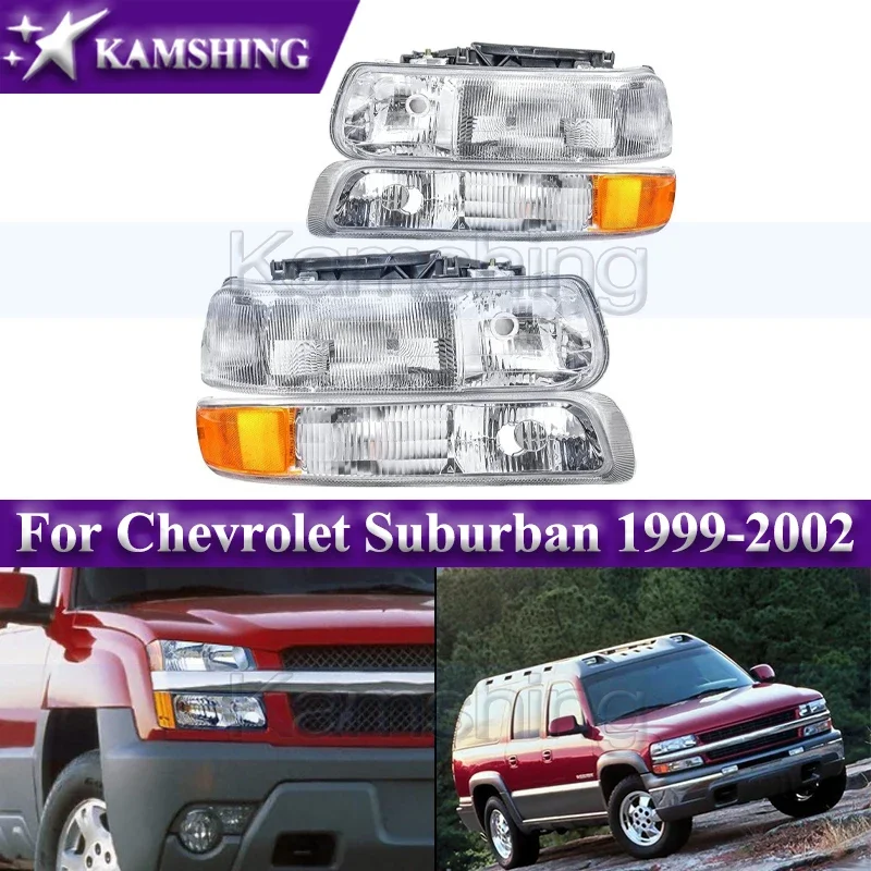 Kamshing, 1 комплект, фара переднего бампера для Chevrolet Suburban 1999-2002, передняя фара, головной свет
Kamshing, 1 комплект, фара переднего бампера для Chevrolet Suburban 1999-2002, передняя фара, головной свет
