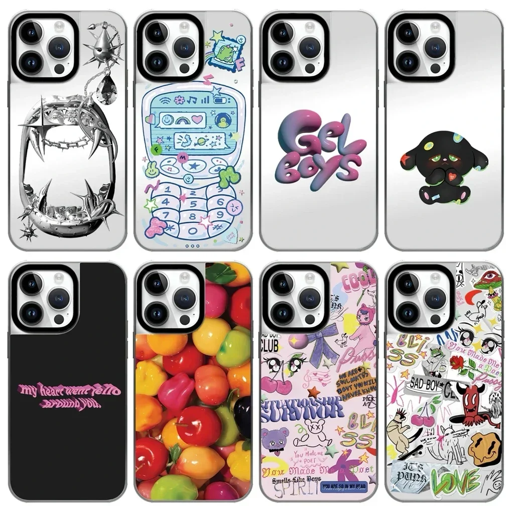 Creative Graffiti Silver Border Mirror Protective IPhone Case Cover for 16 15 14 13 12 Pro Max Case
Creative Graffiti Silver Border Mirror Protective IPhone Case Cover for 16 15 14 13 12 Pro Max Case