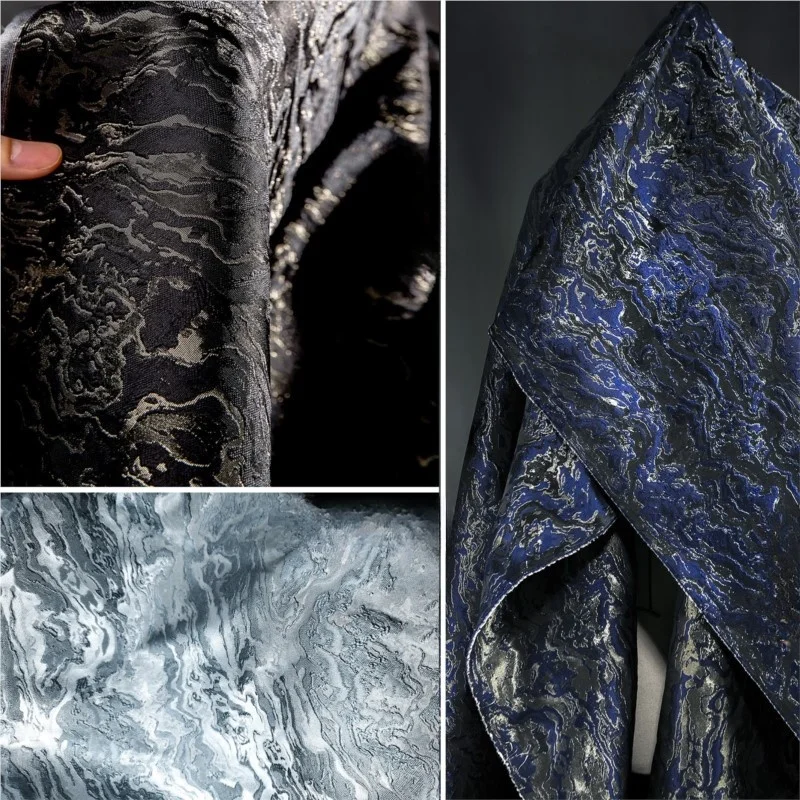 Wavy lava rock plain weave jacquard fabric Chinese-style trench coat clothing designer
Wavy lava rock plain weave jacquard fabric Chinese-style trench coat clothing designer