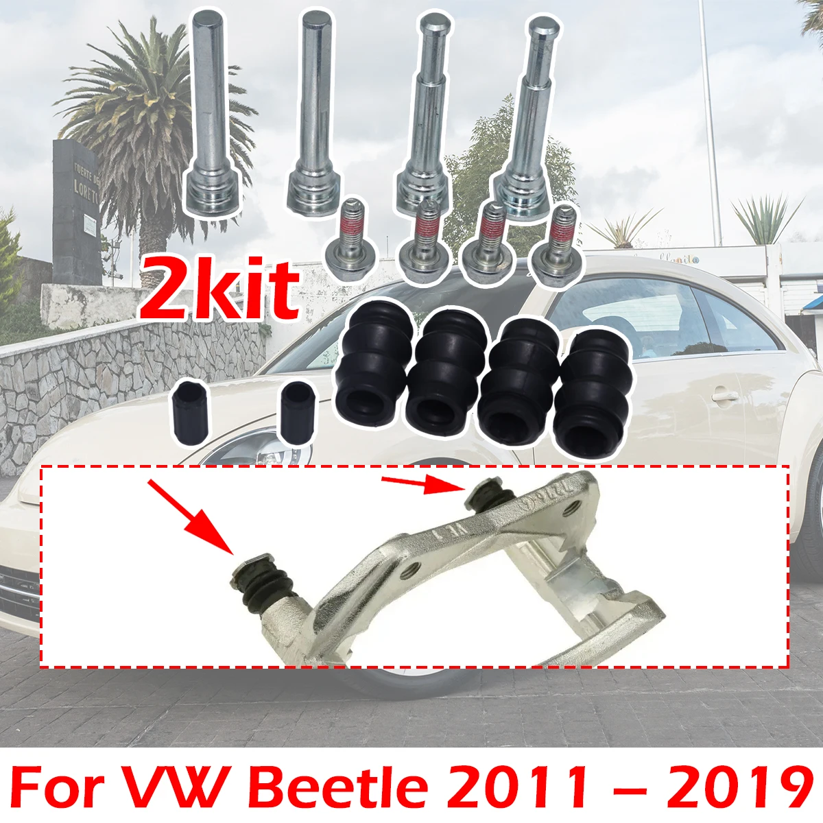 14PC rear Brake Caliper Slider Guide Pins Bolt Kit For VW Beetle 2011 - 2019 Left Right Disc Housing Bellows Sleeve Seal replace
14PC rear Brake Caliper Slider Guide Pins Bolt Kit For VW Beetle 2011 - 2019 Left Right Disc Housing Bellows Sleeve Seal replace