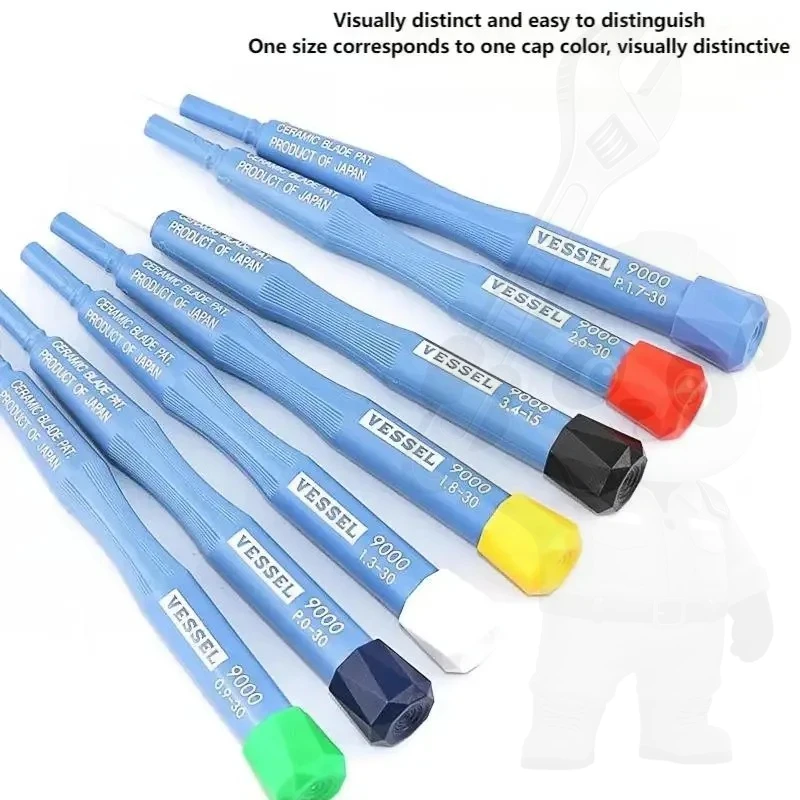 Керамическая прецизионная отвертка JIS серии VESSEL 9000, протестированная изоляция для высокочастотной цепи, сделано в Японии, ручной инструмент
Керамическая прецизионная отвертка JIS серии VESSEL 9000, протестированная изоляция для высокочастотной цепи, сделано в Японии, ручной инструмент