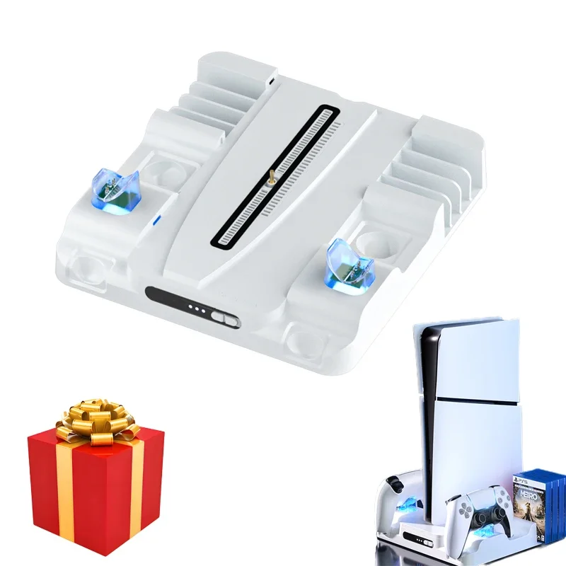 PS5 Slim Cooling Fan Charging Station Stand with Base for Playstation 5 Gaming Accessories
PS5 Slim Cooling Fan Charging Station Stand with Base for Playstation 5 Gaming Accessories