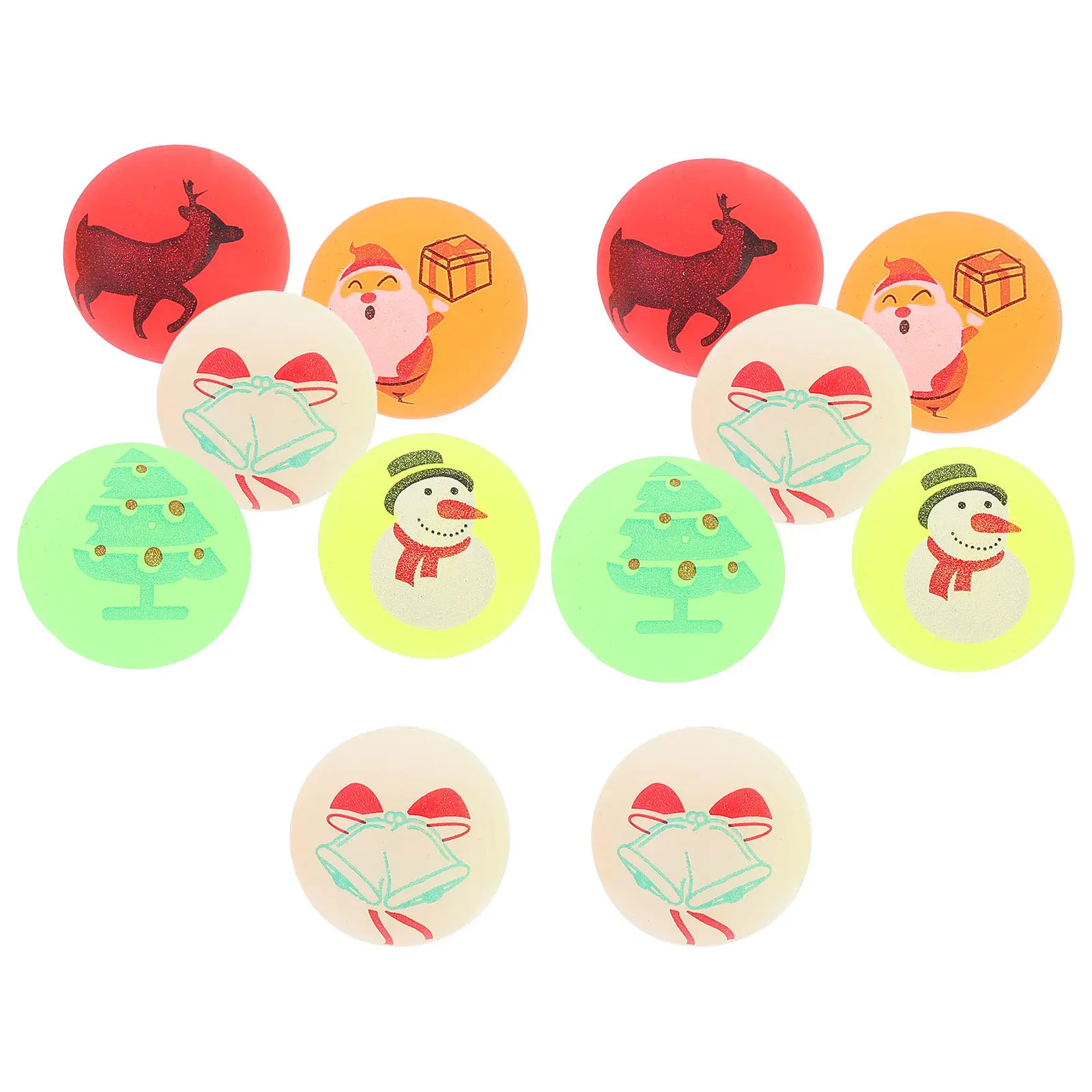 12Pcs Night Glow Elastic Bouncy Balls Christmas Colorful Rubber Bounce Balls Xmas Party Favor Bulk Prizes Carnival Party Decor
12Pcs Night Glow Elastic Bouncy Balls Christmas Colorful Rubber Bounce Balls Xmas Party Favor Bulk Prizes Carnival Party Decor