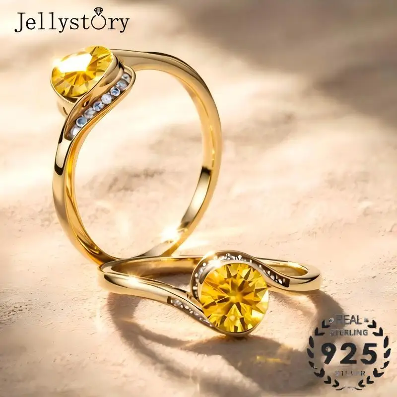 Jellystory 1 Carat Moissanite Ring for Women, 925 Silver Round Bezel Design, Sparkling Birthday Gift for Her
Jellystory 1 Carat Moissanite Ring for Women, 925 Silver Round Bezel Design, Sparkling Birthday Gift for Her