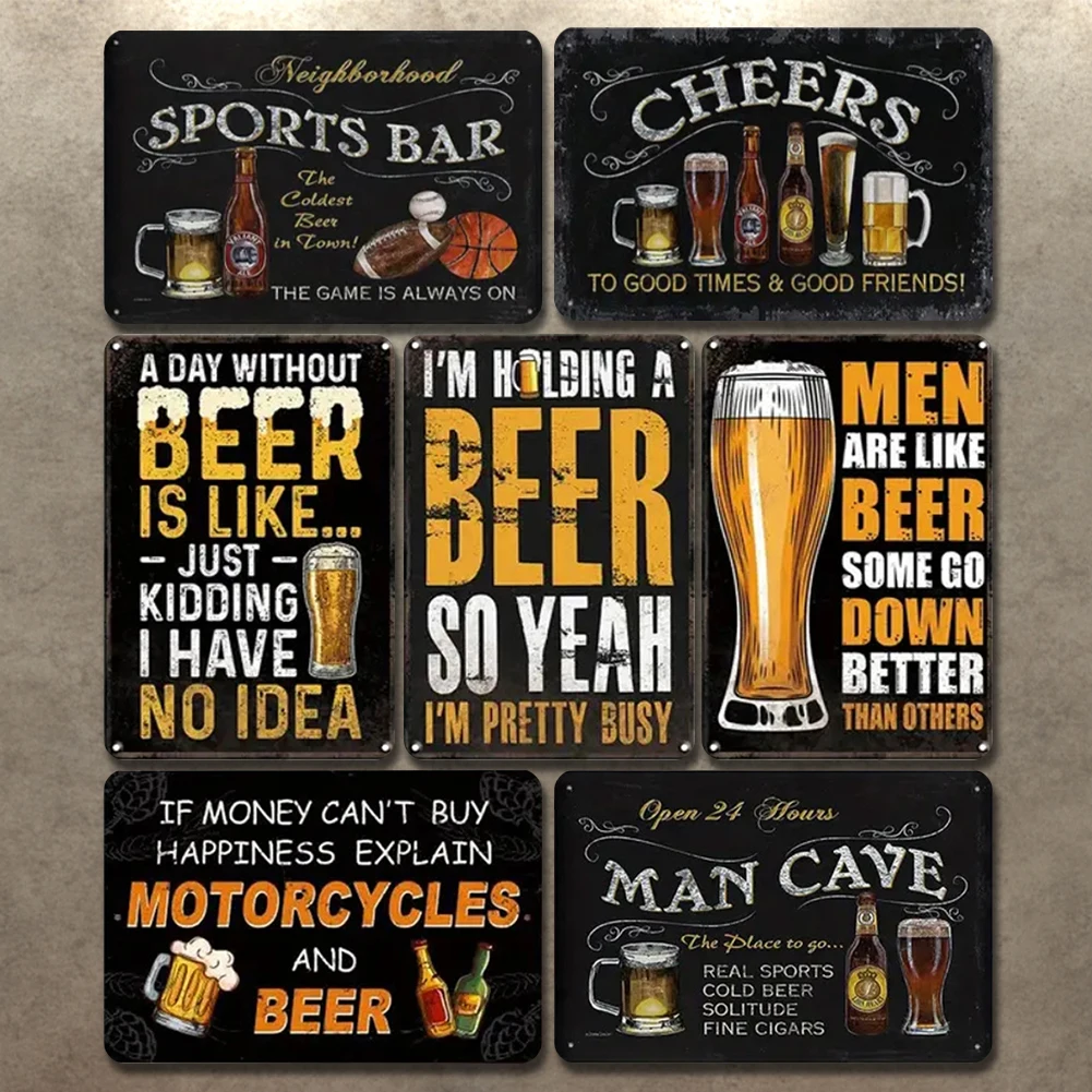 7 шт. винтажная металлическая жестяная вывеска с пивом 2D металлический настенный художественный постер для домашнего декора 30x40 см 
7 шт. винтажная металлическая жестяная вывеска с пивом 2D металлический настенный художественный постер для домашнего декора 30x40 см