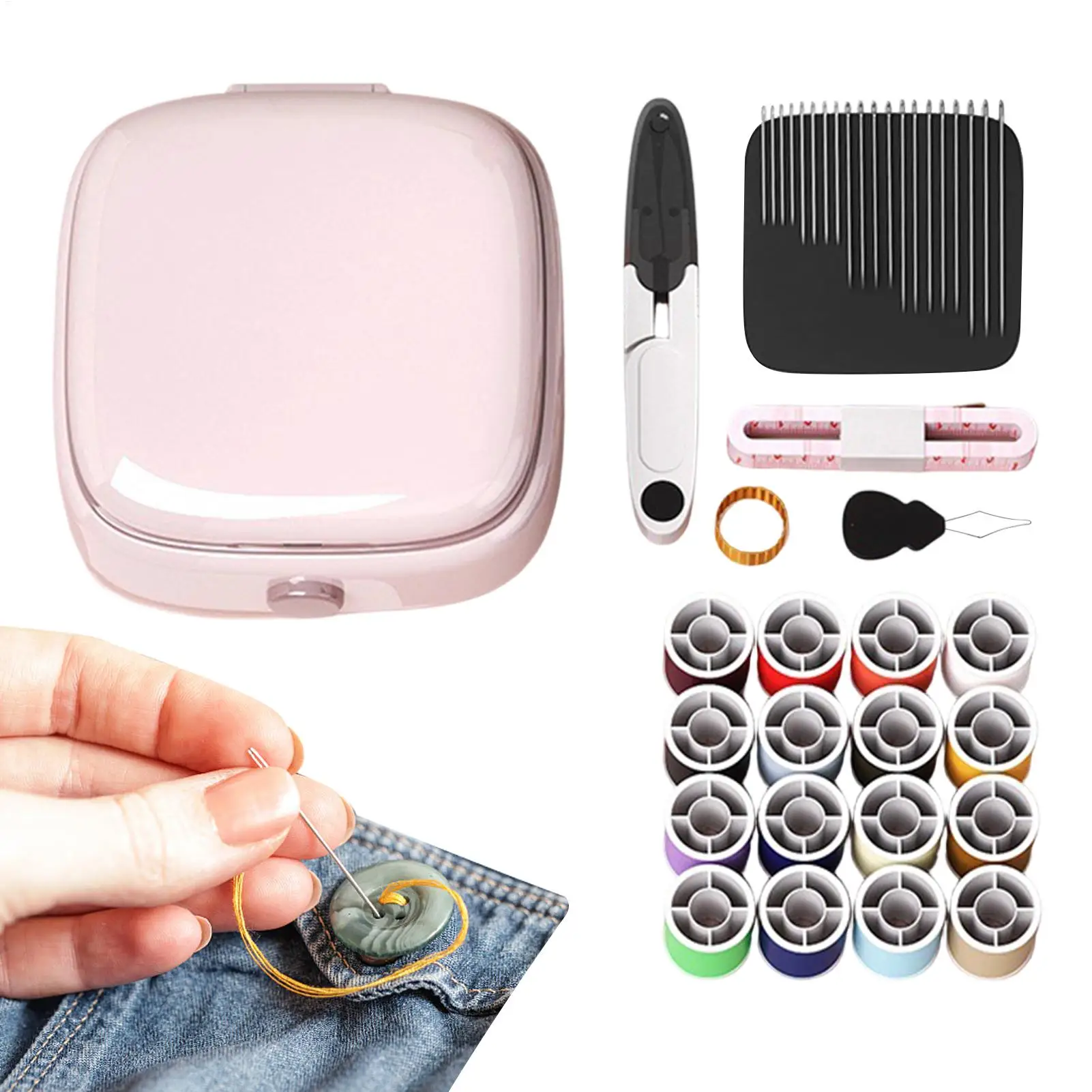 Sewing Kit Magnetic Needle and Thread Set Holder Beginner Sewing Kit for Adults Student Beginners Enthusiasts Repair DIY Craft
Sewing Kit Magnetic Needle and Thread Set Holder Beginner Sewing Kit for Adults Student Beginners Enthusiasts Repair DIY Craft