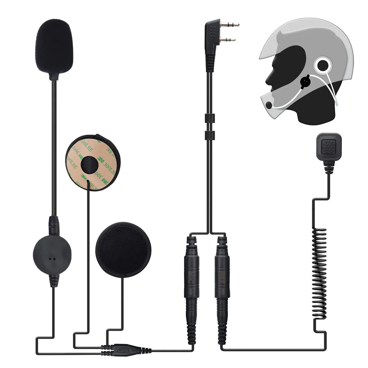 Гарнитура для мотоциклетного шлема, 2-контактный двусторонний радиоуправляемый наушник с пальцем PTT и микрофоном для Baofeng UV-5R UV-32 AR-152 BF-888S
Гарнитура для мотоциклетного шлема, 2-контактный двусторонний радиоуправляемый наушник с пальцем PTT и микрофоном для Baofeng UV-5R UV-32 AR-152 BF-888S