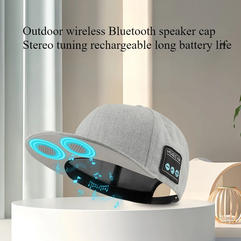 New Bluetooth music headphone cap with dual ear stereo external charging music speaker cap
New Bluetooth music headphone cap with dual ear stereo external charging music speaker cap
