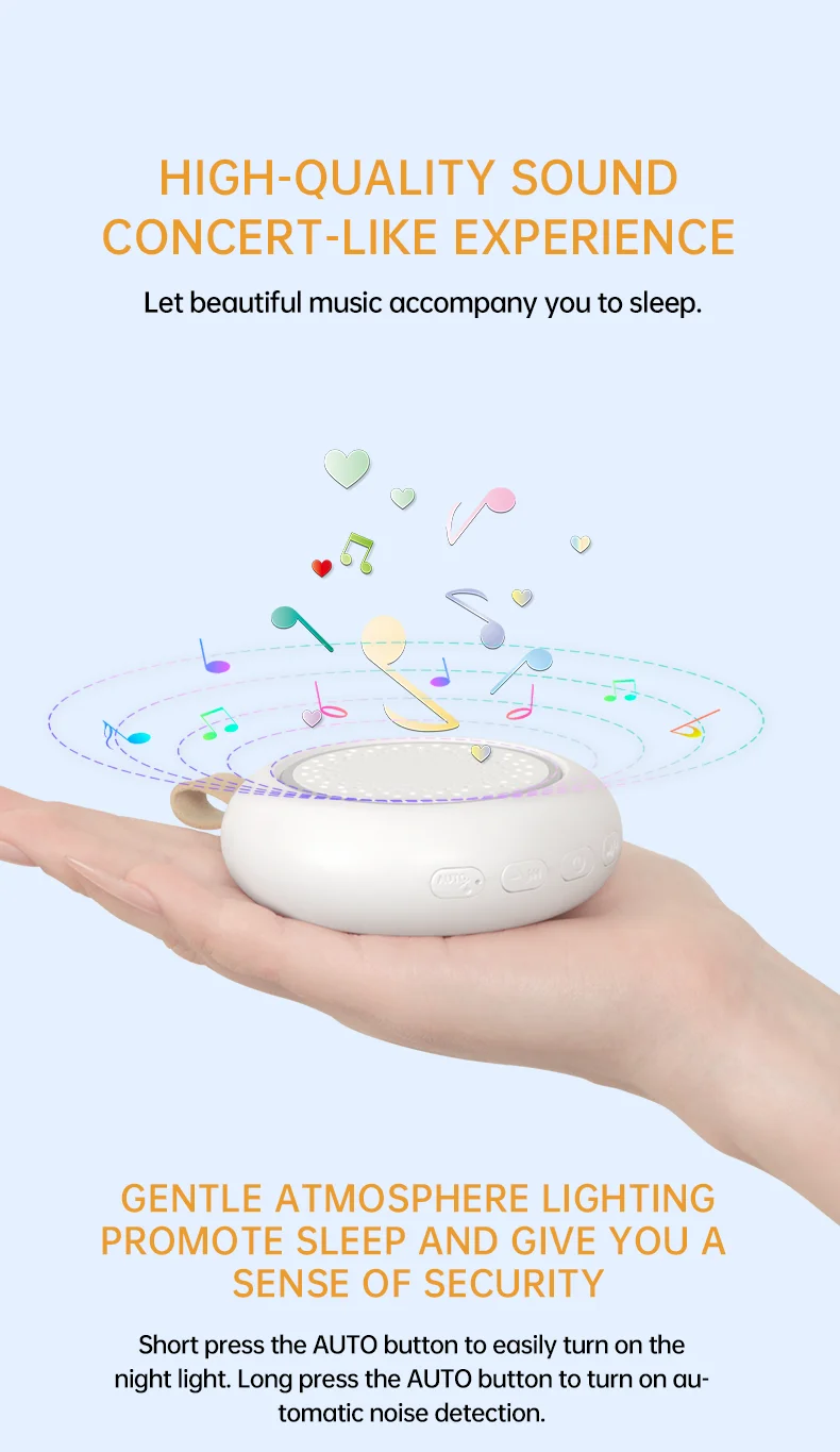 Машина для сна с белым шумом – звук концертного уровня, нежный ночник и автоматическое распознавание шума
Машина для сна с белым шумом – звук концертного уровня, нежный ночник и автоматическое распознавание шума