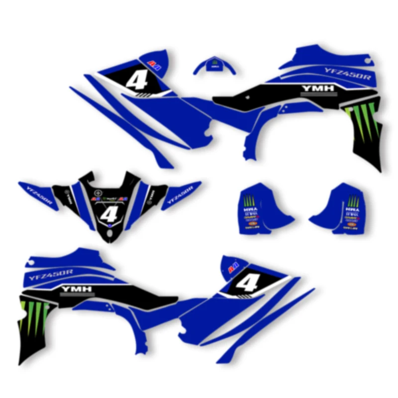 DSMTECH Custom Motorcycle Graphics Enduro Decals Stickers Kits For YAMAHA YFZ450R ATV 2014 2015 2016 2017-2021 001
DSMTECH Custom Motorcycle Graphics Enduro Decals Stickers Kits For YAMAHA YFZ450R ATV 2014 2015 2016 2017-2021 001