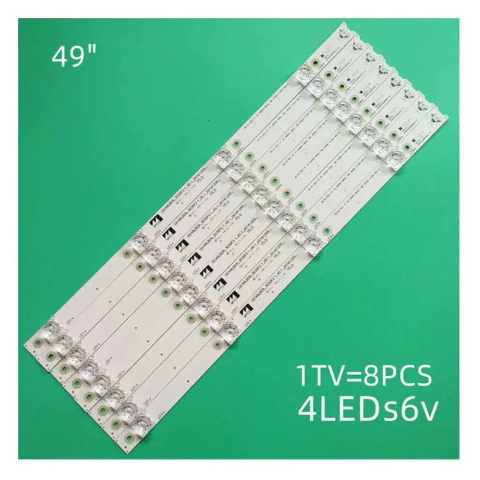 8pcs LED strip for 49P3 49A950C 49A59 49P3F D49A620U B49A81S-UD L49P1-UD L49P2-UD 49HR330M04A2 V3 4C-LB4904-HR06J HR07J
8pcs LED strip for 49P3 49A950C 49A59 49P3F D49A620U B49A81S-UD L49P1-UD L49P2-UD 49HR330M04A2 V3 4C-LB4904-HR06J HR07J