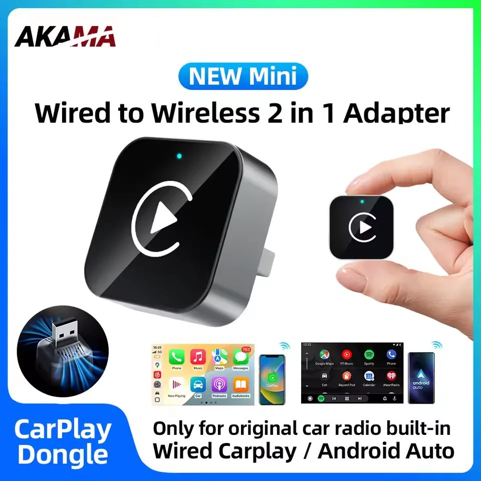 (2026 Upgraded) Wireless CarPlay Adapter Android Auto 2in1 Smart Mini Box WIFI BT Auto Connect Plug and Play for iPhone&Android
(2026 Upgraded) Wireless CarPlay Adapter Android Auto 2in1 Smart Mini Box WIFI BT Auto Connect Plug and Play for iPhone&Android