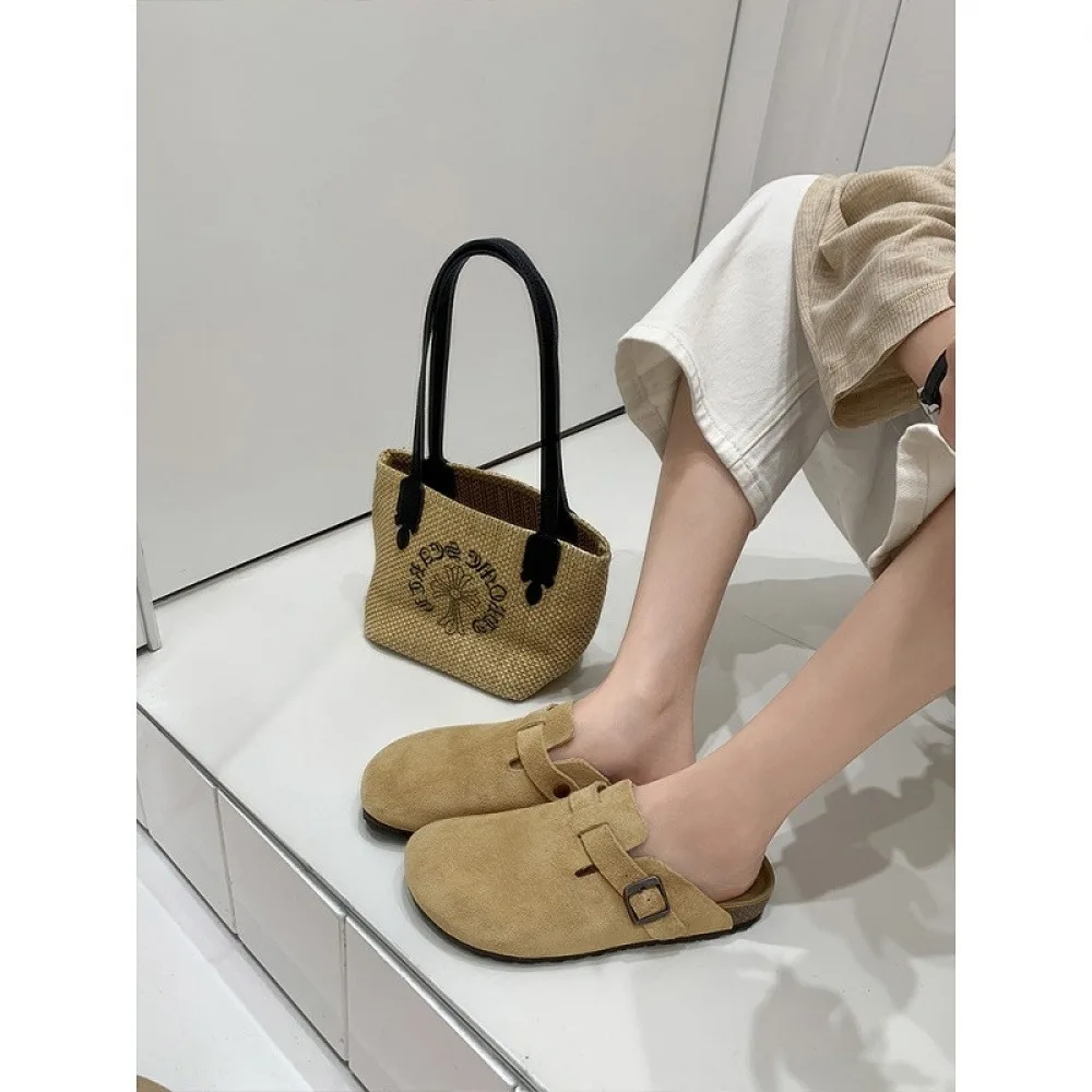 Women's Cork Footbed Clogs, Suede Leather Slip-on Mules, Comfortable Closed Toe Sandals for Summer
Women's Cork Footbed Clogs, Suede Leather Slip-on Mules, Comfortable Closed Toe Sandals for Summer