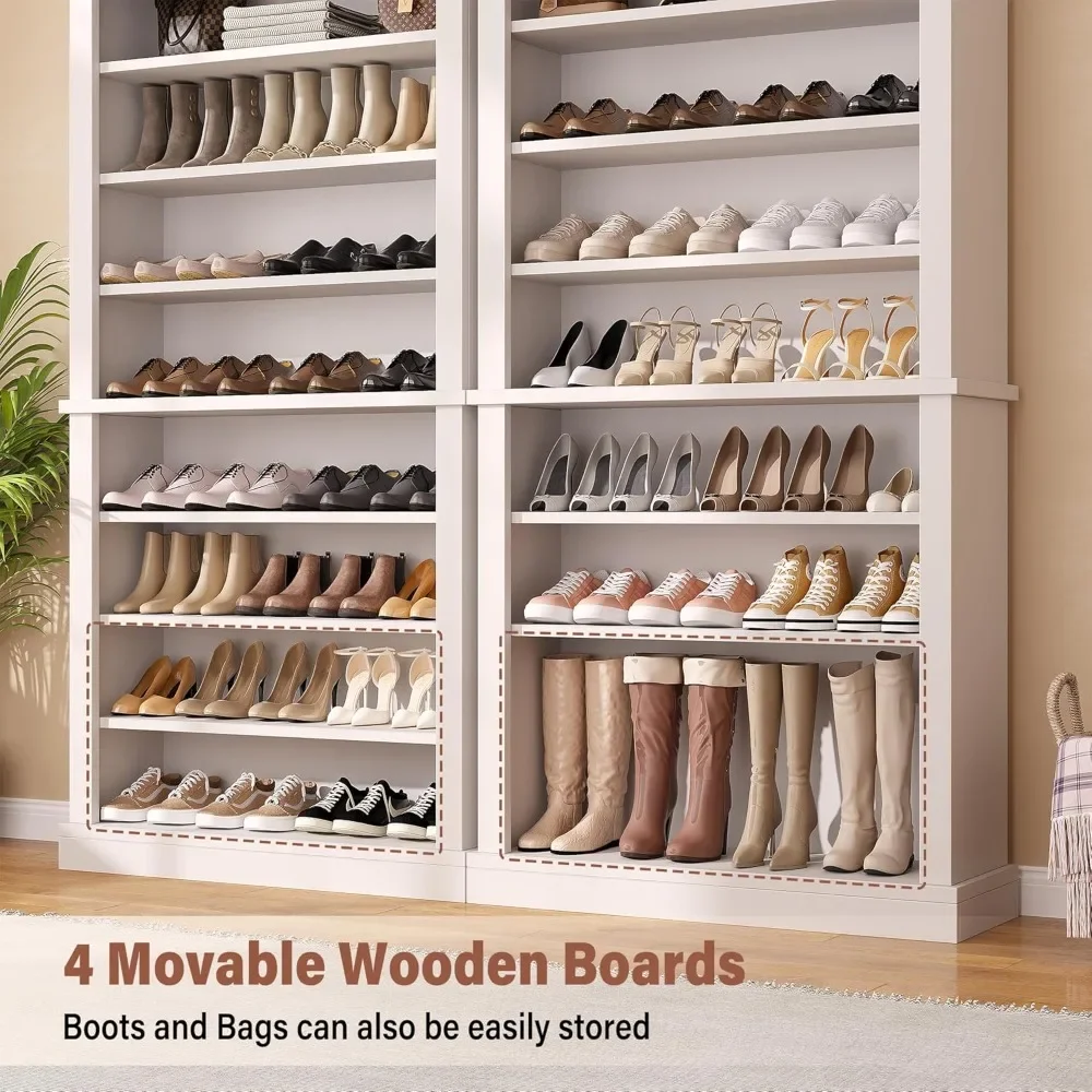 71 Inch High Independent Shoe Cabinet with Open Storage Space, 9-layer Thick Wooden Shoe Rack, and Adjustable Entrance Shelf
71 Inch High Independent Shoe Cabinet with Open Storage Space, 9-layer Thick Wooden Shoe Rack, and Adjustable Entrance Shelf