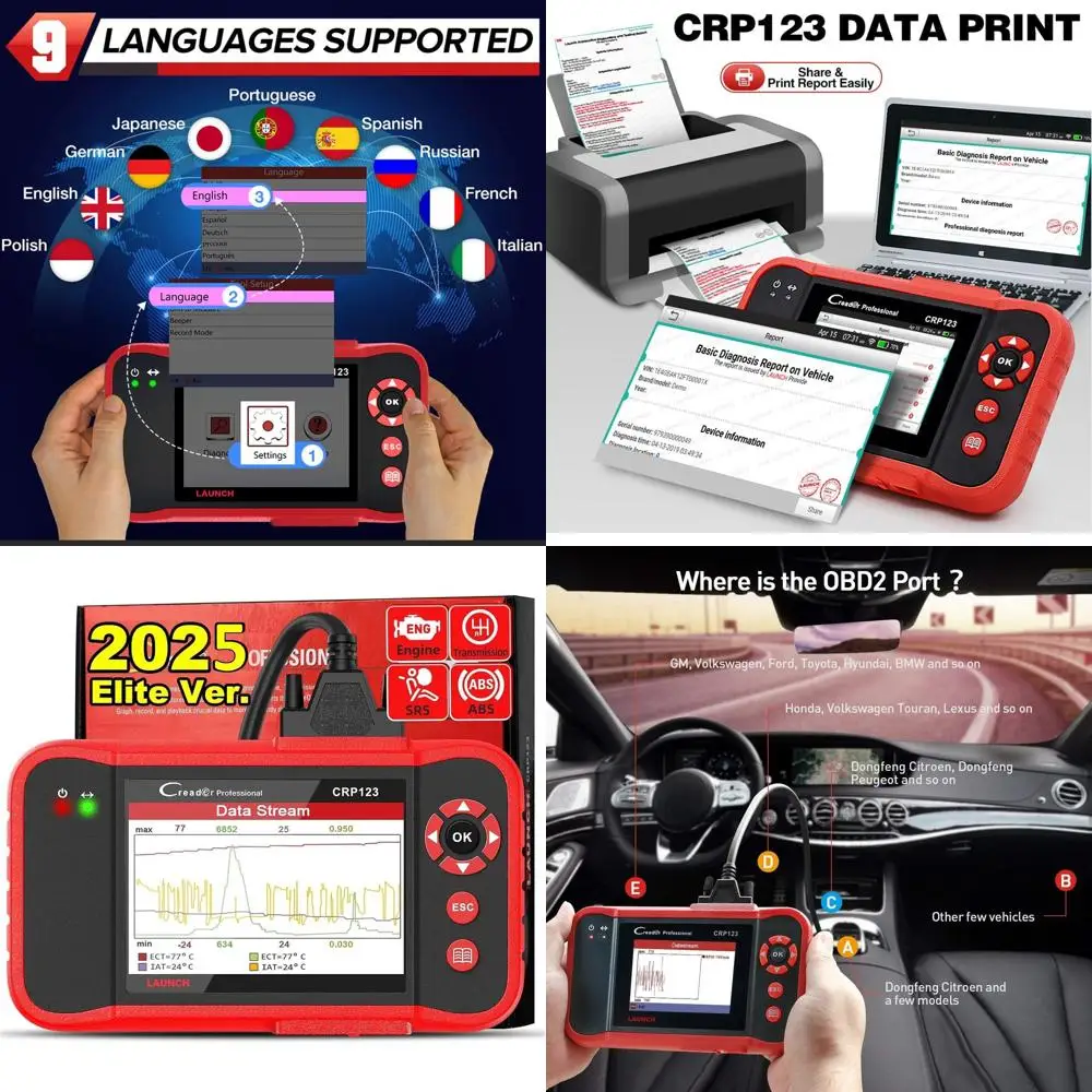 Сканер OBD2 CRP123 2025 года, двигатель, ABS, SRS, считыватель кодов кода передачи, инструмент для диагностического сканирования автомобиля, полный режим OBDII, автомобильные сканеры
Сканер OBD2 CRP123 2025 года, двигатель, ABS, SRS, считыватель кодов кода передачи, инструмент для диагностического сканирования автомобиля, полный режим OBDII, автомобильные сканеры