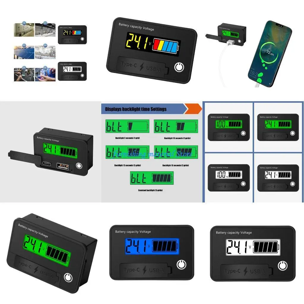 Y5GD Waterproof Car Battery Levels 8-30V Battery Capacity Meter
Y5GD Waterproof Car Battery Levels 8-30V Battery Capacity Meter