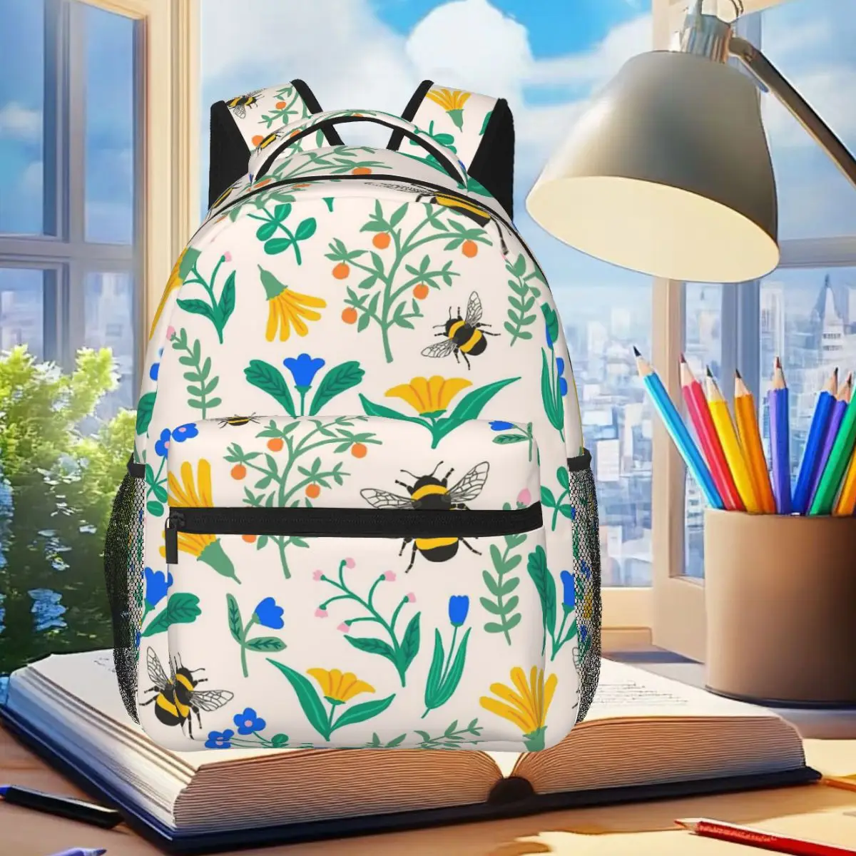 Flowers And Bee Pattern Backpack Student Boys Girls BookBag Kids School Bag Laptop Shoulder Bags for Men Women
Flowers And Bee Pattern Backpack Student Boys Girls BookBag Kids School Bag Laptop Shoulder Bags for Men Women