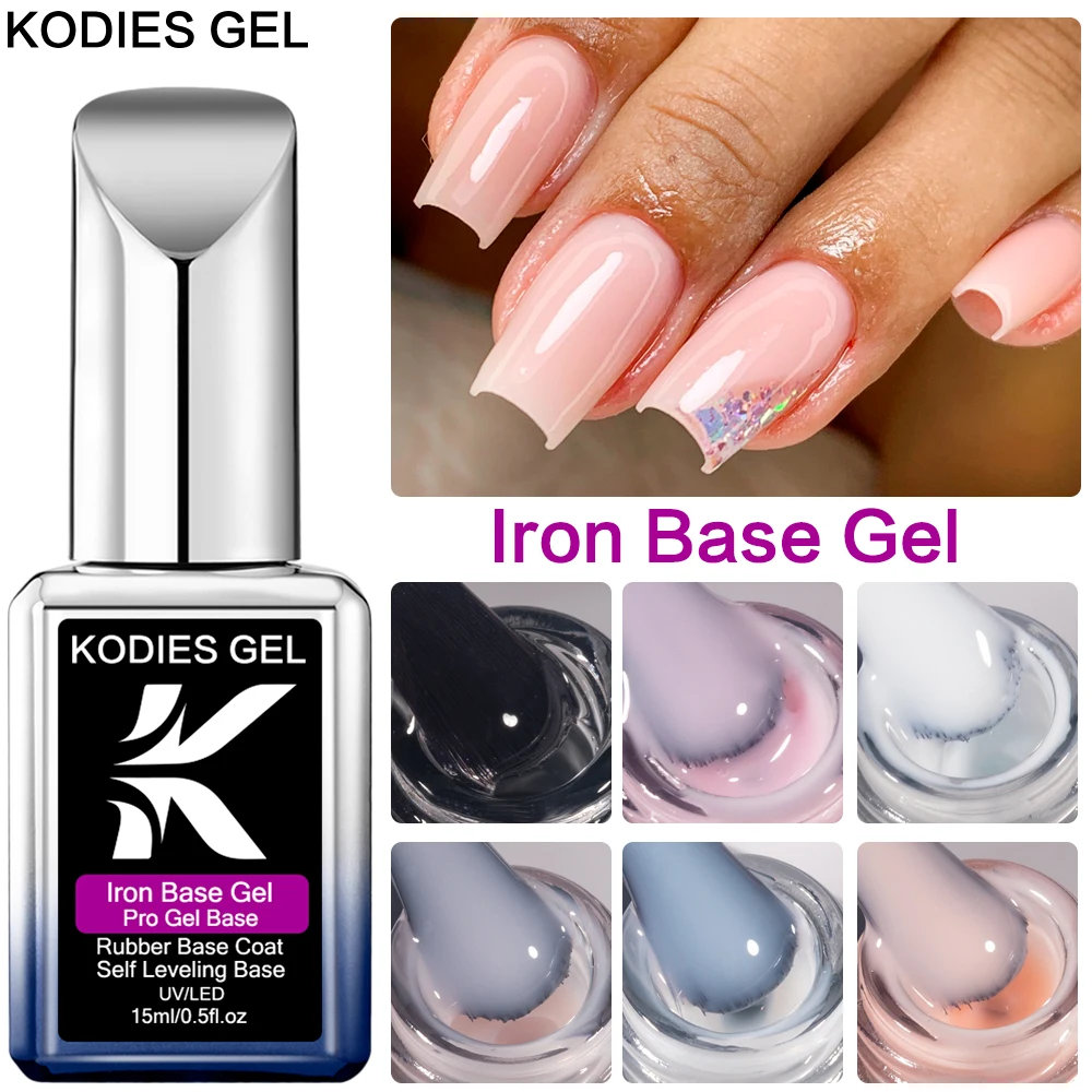 KODIES GEL Non Wipe Iron Base Gel Nail Polish 15ML Natural Color Camouflage Cover Base Gel Varnish Strong Hard Extension Gellak
KODIES GEL Non Wipe Iron Base Gel Nail Polish 15ML Natural Color Camouflage Cover Base Gel Varnish Strong Hard Extension Gellak