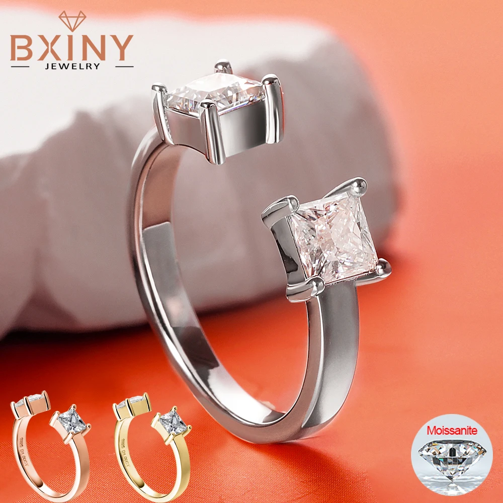 BXINY 1Carat Princess Cut Moissanite Rings for Women S925 Silver Lab Diamond Adjustable Wedding Bands Fine Jewelry GRA Certified
BXINY 1Carat Princess Cut Moissanite Rings for Women S925 Silver Lab Diamond Adjustable Wedding Bands Fine Jewelry GRA Certified