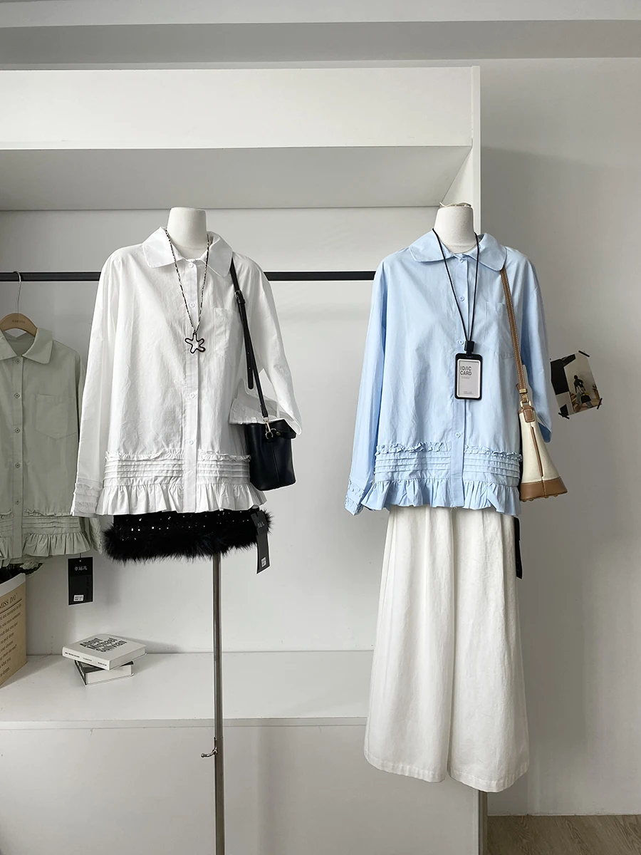 Elegant Pure Color Design Loose Casual Shirt Women's Spring 2026 Turn-down Collar Wooden Bordered French Style Top
Elegant Pure Color Design Loose Casual Shirt Women's Spring 2026 Turn-down Collar Wooden Bordered French Style Top