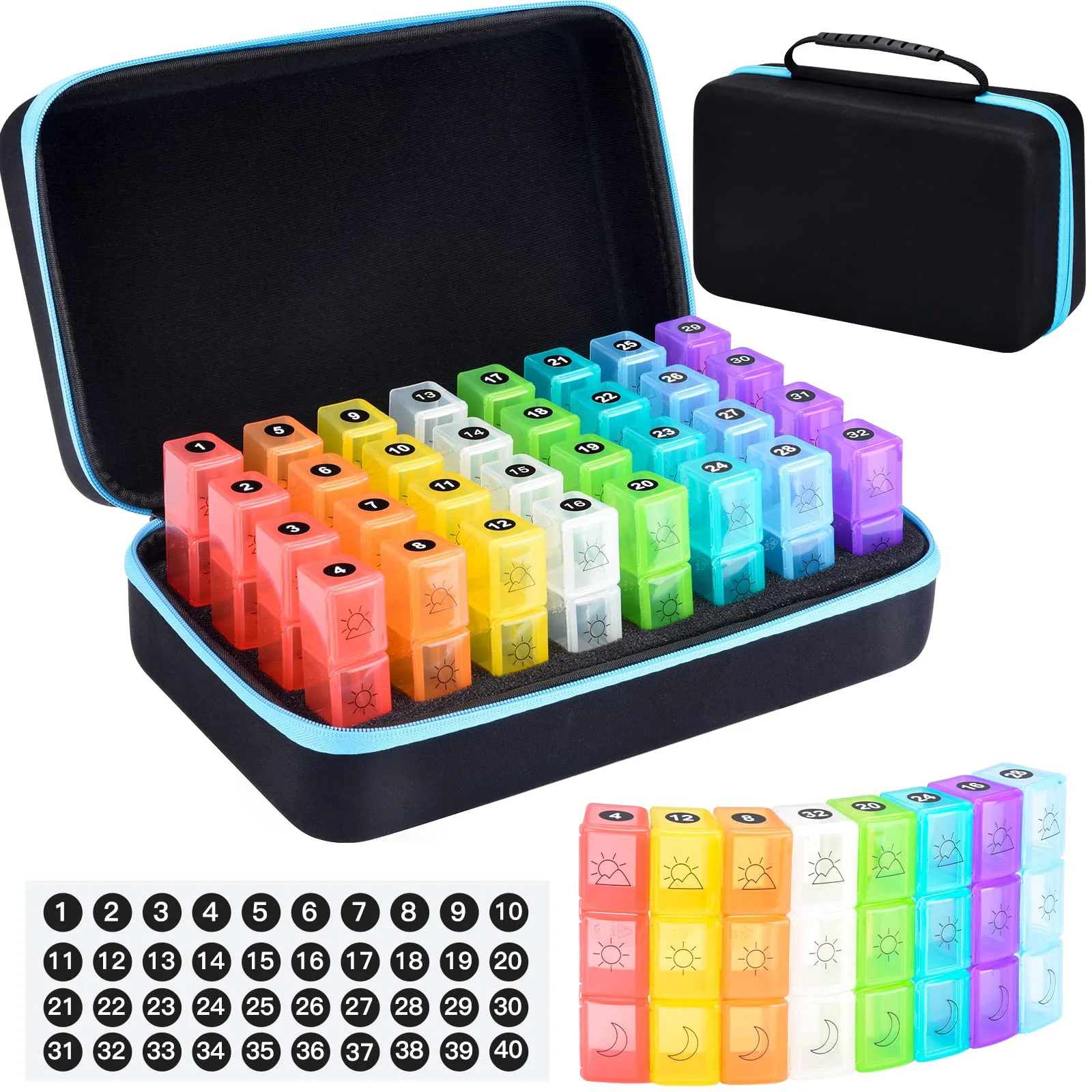 Monthly Pill Organizer 3 Times a Day, Pill Box Organizer with 32 Daily Compartments, 30 Day Pill Organizer 3X a Day Pill Holder
Monthly Pill Organizer 3 Times a Day, Pill Box Organizer with 32 Daily Compartments, 30 Day Pill Organizer 3X a Day Pill Holder