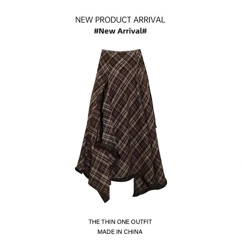 Fall Plaid Brued Anti-Wrinkle Wear-Resistant Easy Care Asymmetrical Hem Tassel Large Skirt A-Line Long f Skirt
Fall Plaid Brued Anti-Wrinkle Wear-Resistant Easy Care Asymmetrical Hem Tassel Large Skirt A-Line Long f Skirt