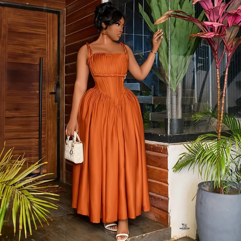 Eightree Saudi Arabia A-Line Prom Dresses Sleeveless Tea Length Satin Maxi Evening Dress Sexy Party Night Prom Gowns Customized
Eightree Saudi Arabia A-Line Prom Dresses Sleeveless Tea Length Satin Maxi Evening Dress Sexy Party Night Prom Gowns Customized