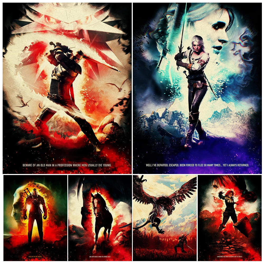 Demon Hunter And Witch Vintage Wall Art Canvas Painting Fantasy Wizardry World Games Art Poster And Print Home Decor Unframed
Demon Hunter And Witch Vintage Wall Art Canvas Painting Fantasy Wizardry World Games Art Poster And Print Home Decor Unframed