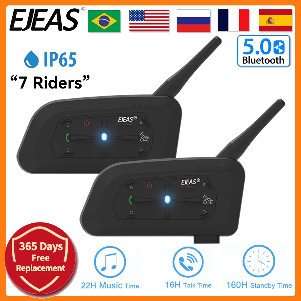 EJEAS V7 Motorcycle Bluetooth Earphones Waterproof Noise-reducing Communicator Full-duplex Walkie-talkie Support 7 People Riding
EJEAS V7 Motorcycle Bluetooth Earphones Waterproof Noise-reducing Communicator Full-duplex Walkie-talkie Support 7 People Riding