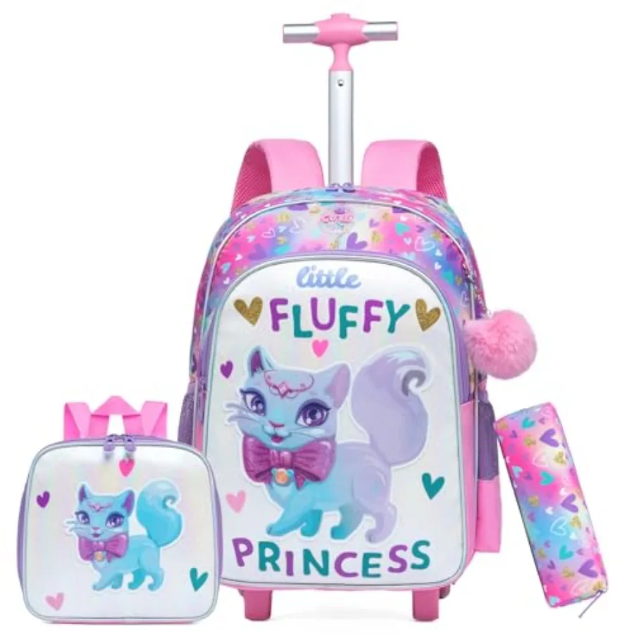 Rolling Backpacks for Girls with Lunch Box Backpack with Wheels for Travel Rolling Backpack for Rolling Backpacks for School Ba
Rolling Backpacks for Girls with Lunch Box Backpack with Wheels for Travel Rolling Backpack for Rolling Backpacks for School Ba