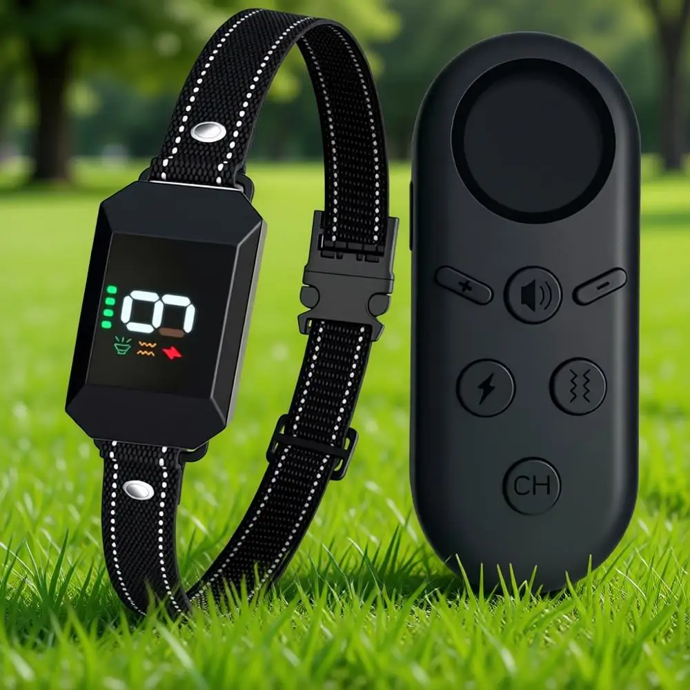 Dog Training Collar with Remote, IPX56 Waterproof Shock Collar with Beep, Vibration, Static Shock, Long-Range up to 2300ft (Open
Dog Training Collar with Remote, IPX56 Waterproof Shock Collar with Beep, Vibration, Static Shock, Long-Range up to 2300ft (Open