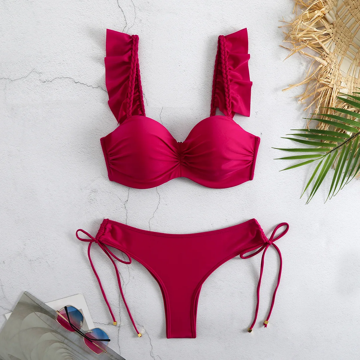 2024 New Push Up Sexy Bikini Set High Waist Swimsuit Women Swimwear Mujer Lace Ruffle Bandage Bathing Suit 2 Piece Set Swimming
2024 New Push Up Sexy Bikini Set High Waist Swimsuit Women Swimwear Mujer Lace Ruffle Bandage Bathing Suit 2 Piece Set Swimming