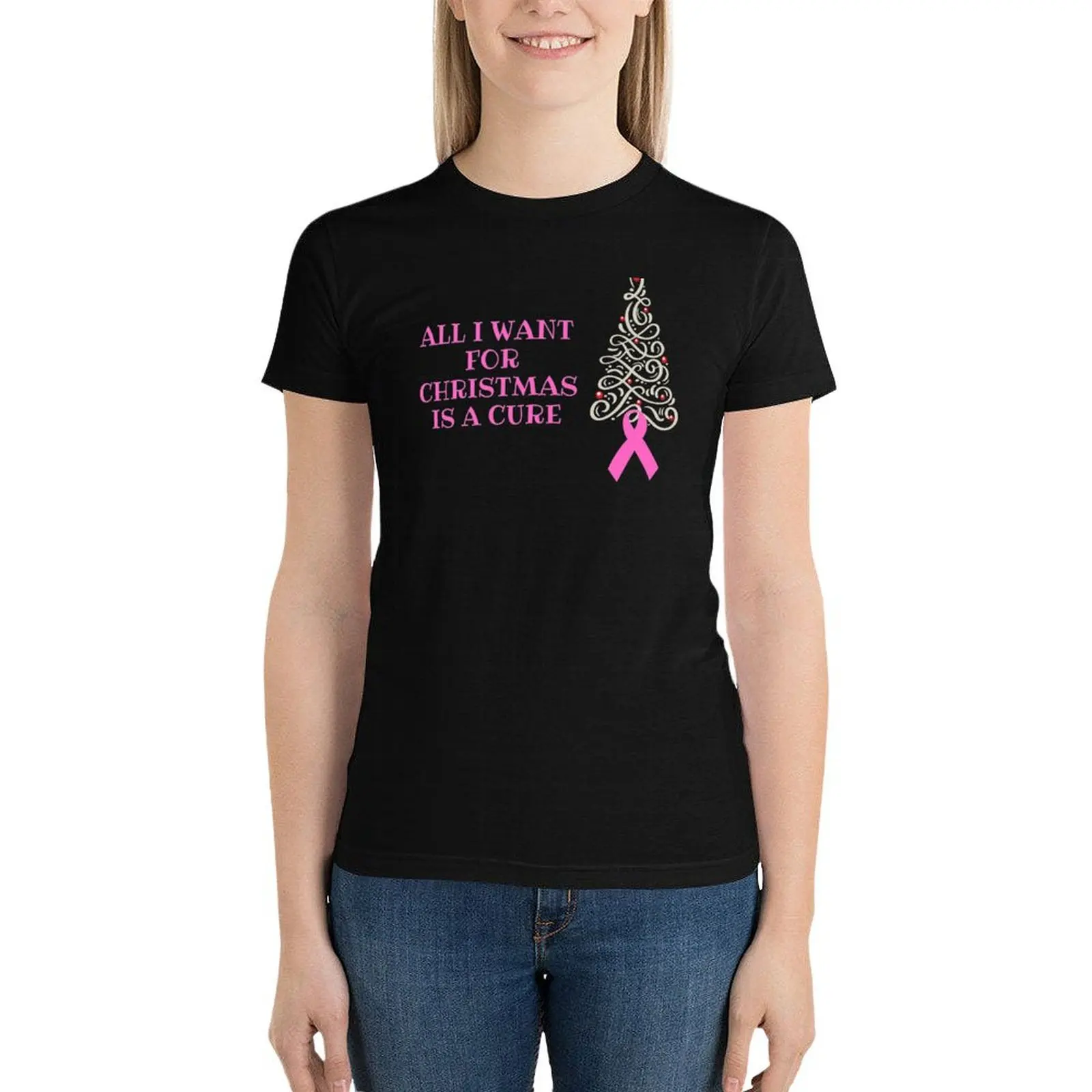 All I Want for Christmas is a Cure - Breast Cancer T-Shirt anime clothes cute tops Women's t-shirt
All I Want for Christmas is a Cure - Breast Cancer T-Shirt anime clothes cute tops Women's t-shirt