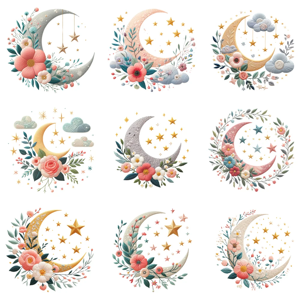 15cm Kids Flower Stars Moon Night Iron On DTF Heat Transfer Sticker Diy T-shirt Iron On Transfer Patches Clothes Print Decals
15cm Kids Flower Stars Moon Night Iron On DTF Heat Transfer Sticker Diy T-shirt Iron On Transfer Patches Clothes Print Decals