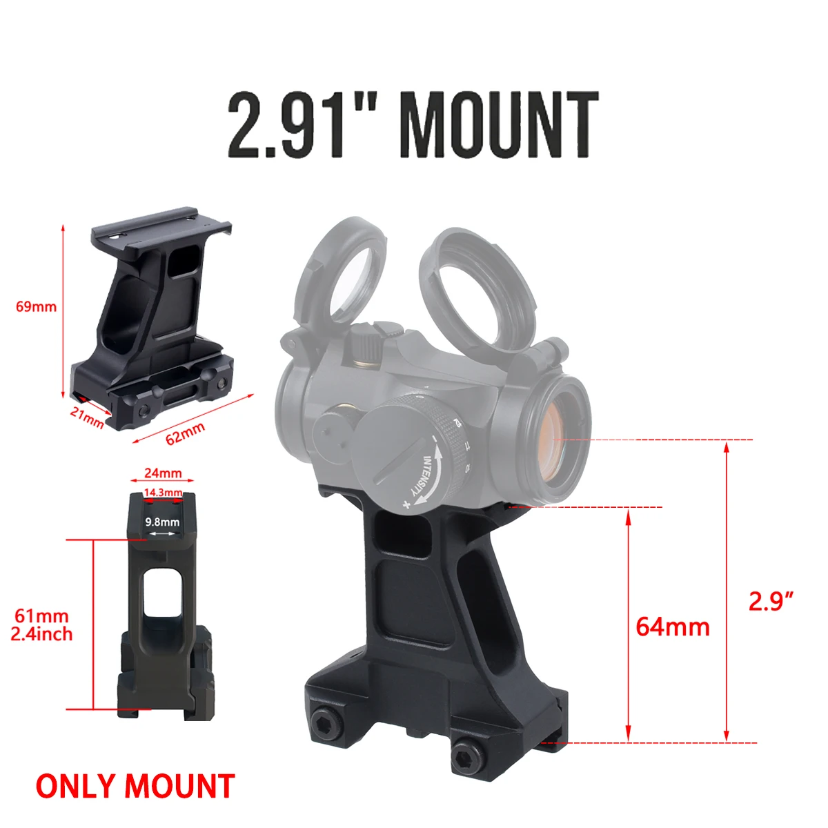 2.91 Inch Tactical Fast Base Mount Scope Red Dot Sight Kit G33 G43 UNITY 2.91 High Mount 20mm Picatinny Rail Hunting Accessories
2.91 Inch Tactical Fast Base Mount Scope Red Dot Sight Kit G33 G43 UNITY 2.91 High Mount 20mm Picatinny Rail Hunting Accessories