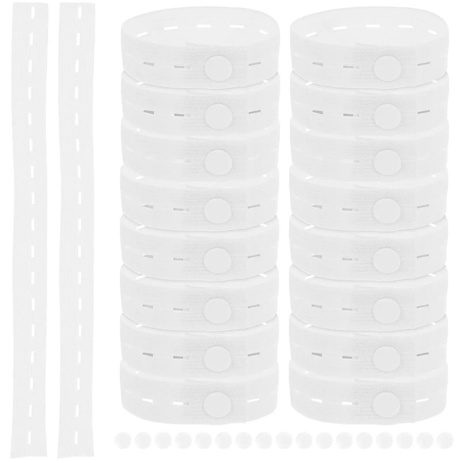 50pcs Clothes Storage White Elastic Closet ganizer Fold Socks Pants Curtains Adjustable Button Hole Design Non Deformable
50pcs Clothes Storage White Elastic Closet ganizer Fold Socks Pants Curtains Adjustable Button Hole Design Non Deformable